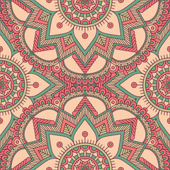 Ethnic floral seamless pattern