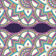 Ethnic floral seamless pattern