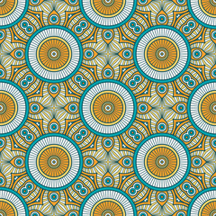 Ethnic floral seamless pattern