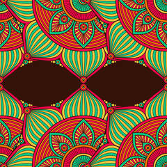 Ethnic floral seamless pattern
