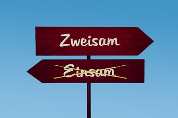 Schild 48 - Zweisam