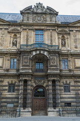 Paris France 2014 April 21,  Details on the historic buildings and roadways around Paris