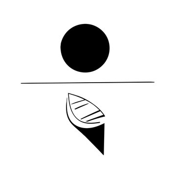 Moon boat logo