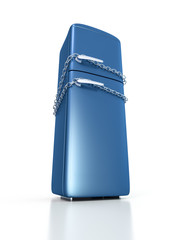 refrigerator in chains