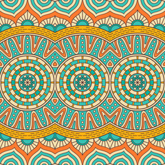 Ethnic floral seamless pattern