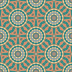 Ethnic floral seamless pattern