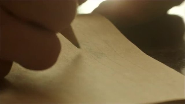 Hand-Writing a Letter with Graphite Pencil