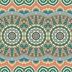 Ethnic floral seamless pattern