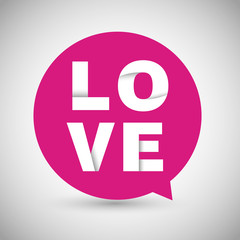 origami love concept