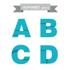 color origami letters abcd