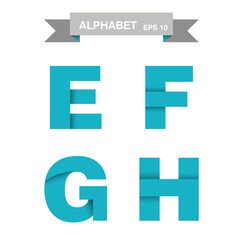 color origami letters efgh