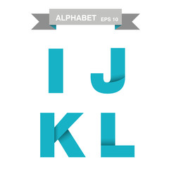 color origami letters ijkl