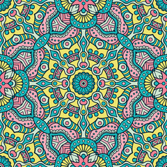 Ethnic floral seamless pattern