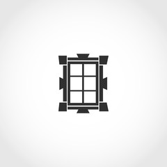 Vintage window vector icon