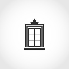 Vintage window vector icon