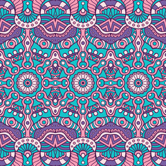 Ethnic floral seamless pattern