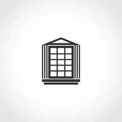 Vintage window vector icon