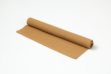 Brown cotton place mat