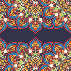 Ethnic floral seamless pattern