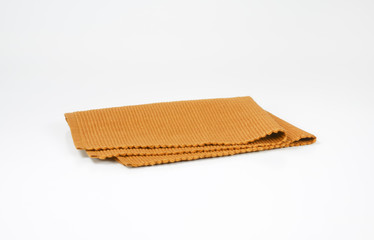Brown woven cotton placemat