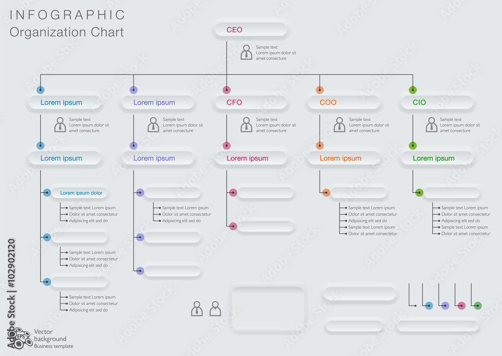 Canvas Prints infographics vector background #organization chart