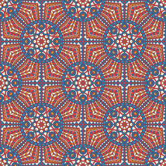 Ethnic floral seamless pattern
