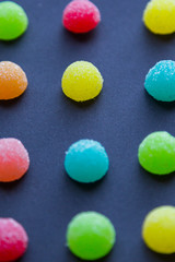 collection of candies, filtered in vintage style