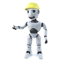 3d Robot works in construction