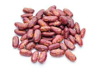 Red beans isolated on the white.
