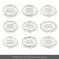 Vintage oval frames set.