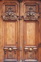 Old wooden door in Valencia