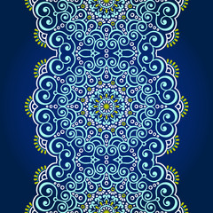 Ethnic floral seamless pattern