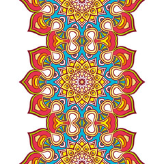 Ethnic floral seamless pattern