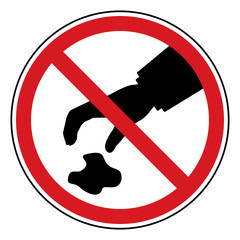 Do not littering sign. Vector illustration eps10 design.