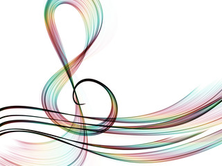 Image with a flame wave clef