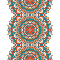Ethnic floral seamless pattern