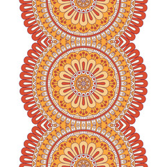 Ethnic floral seamless pattern