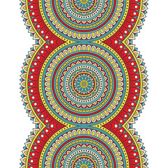 Ethnic floral seamless pattern