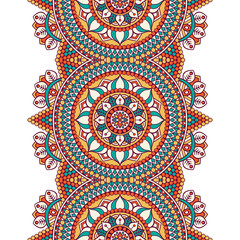 Ethnic floral seamless pattern