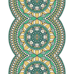 Ethnic floral seamless pattern
