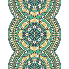 Ethnic floral seamless pattern