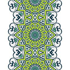 Ethnic floral seamless pattern