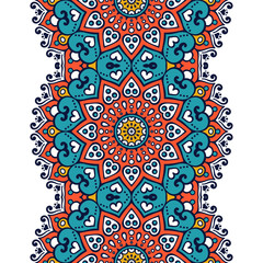 Ethnic floral seamless pattern