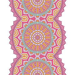 Ethnic floral seamless pattern