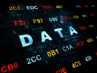Information concept: Data on Digital background