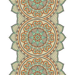 Ethnic floral seamless pattern