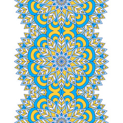 Ethnic floral seamless pattern