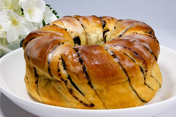 砂糖をたっぷりかけた手作りパン