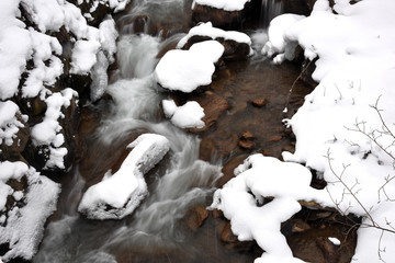 fiume ghiaccio neve acqua montagna montagne freddo sete bere