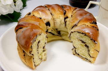 砂糖をたっぷりかけた手作りパン